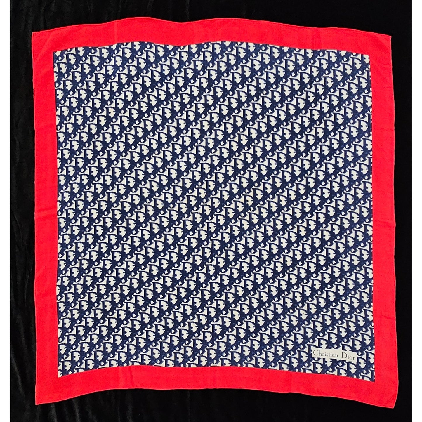 Vintage Christian Dior Trotter Monogram Silk Scarf