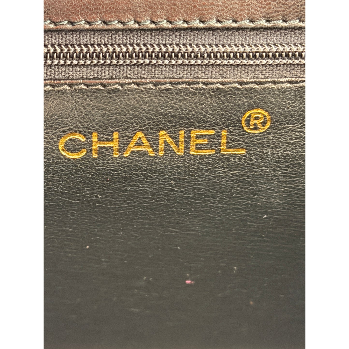 Chanel  Vintage CC Black Patent Envelope Flap Bag