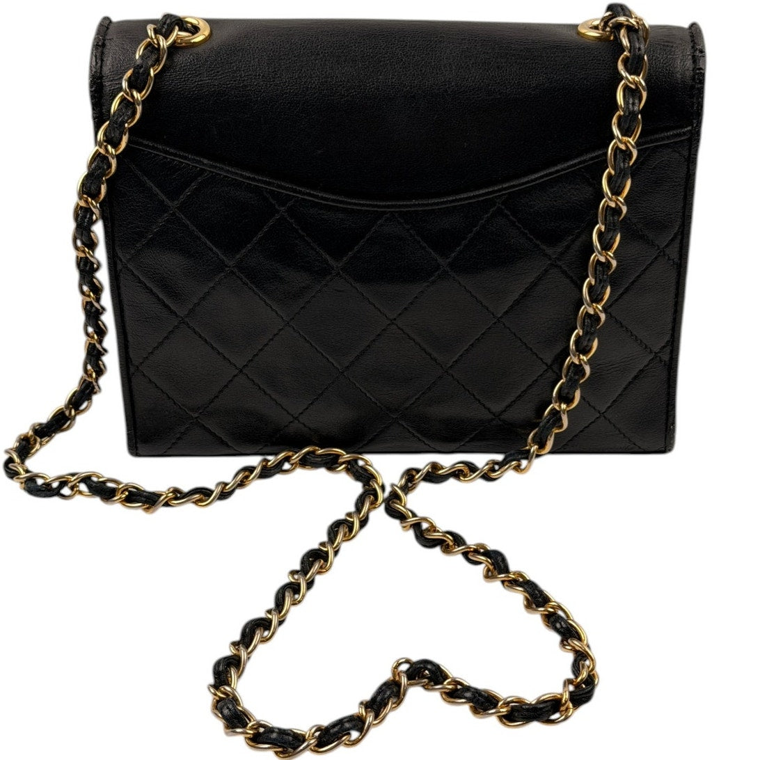 Chanel Lambskin Quilted Timeless CC Small Single Flap Black