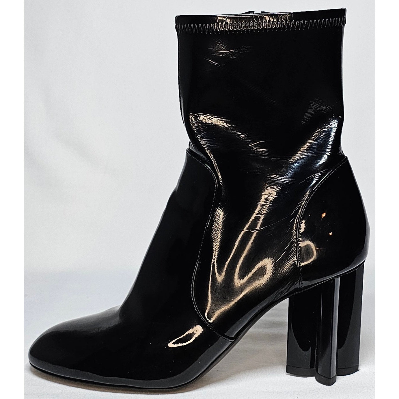 Louis Vuitton Silhouette Ankle Boot in Black Patent Leather