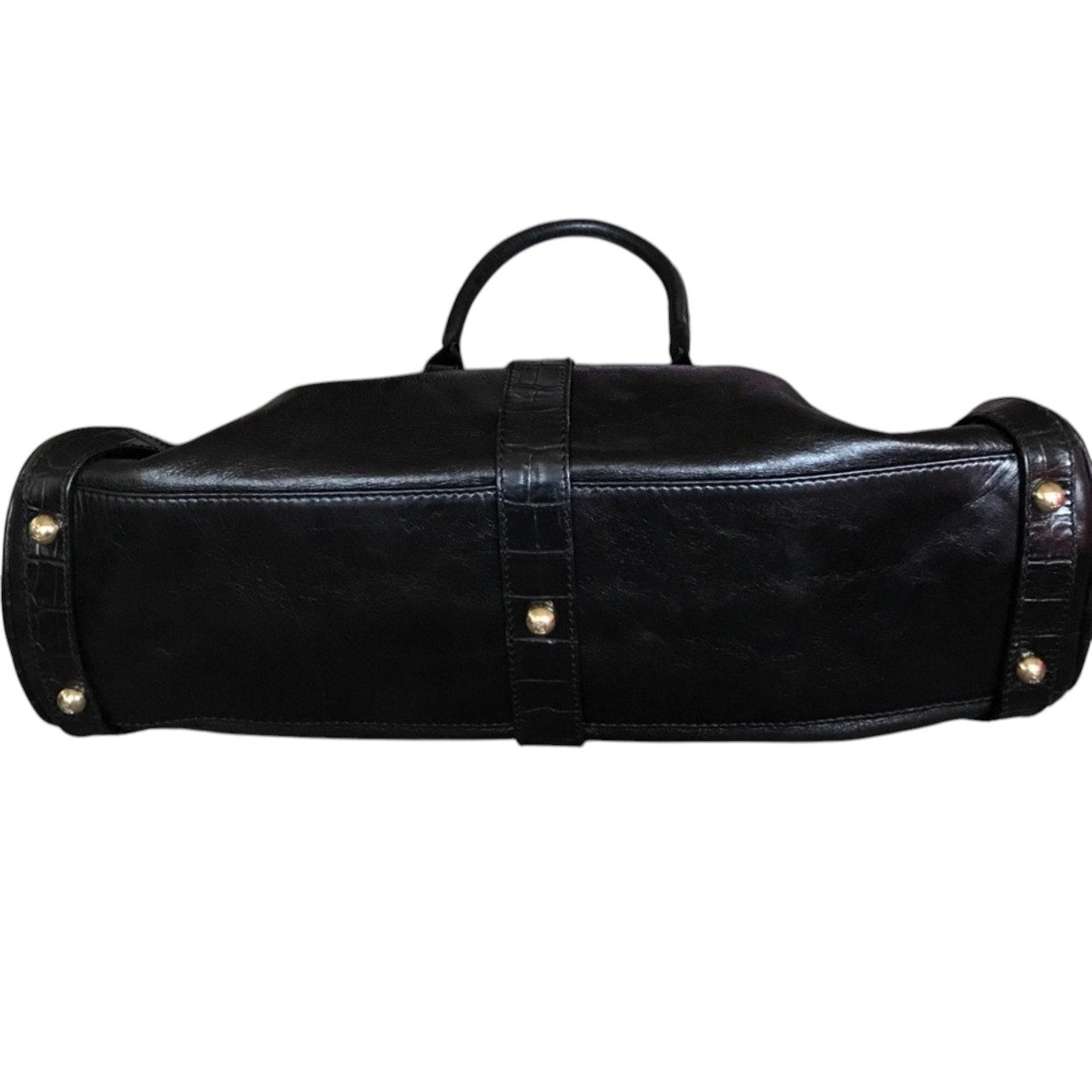 Fendi Crocodile-Trimmed Magic Bag Black