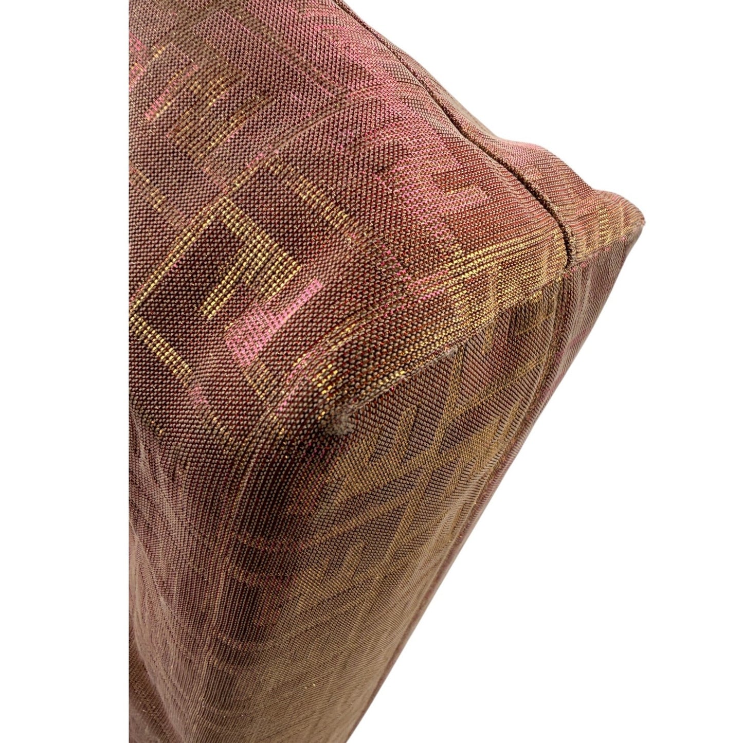 FENDI Metallic Lurex Zucca Roll Shopping Tote