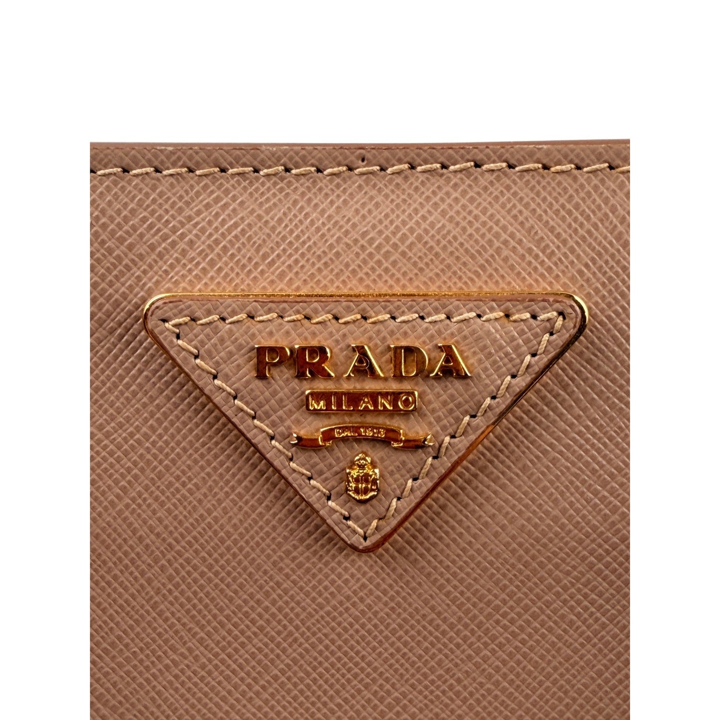 Prada  Nude/Pink Saffiano Leather Galleria Double Zip