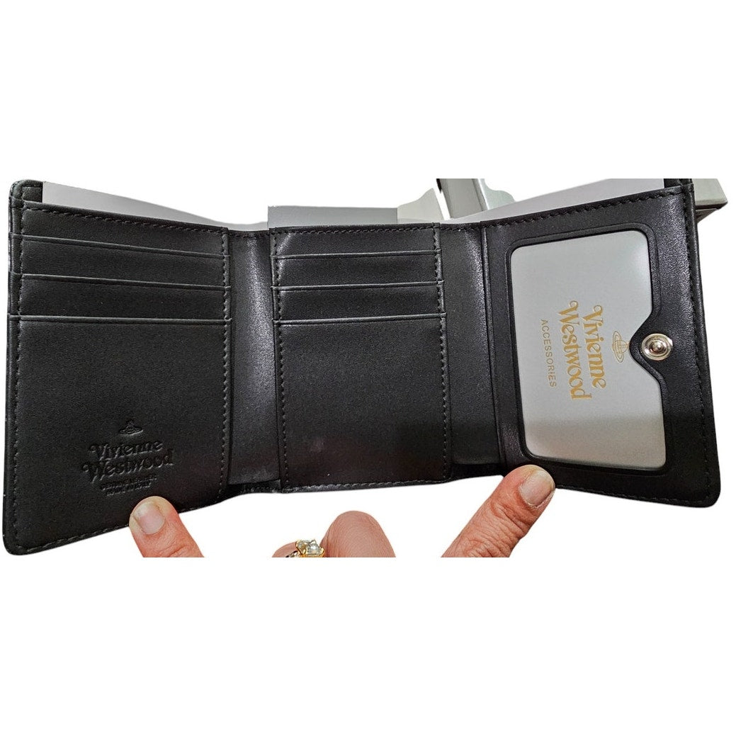 Vivienne Westwood Small Frame Wallet Croc Embossed