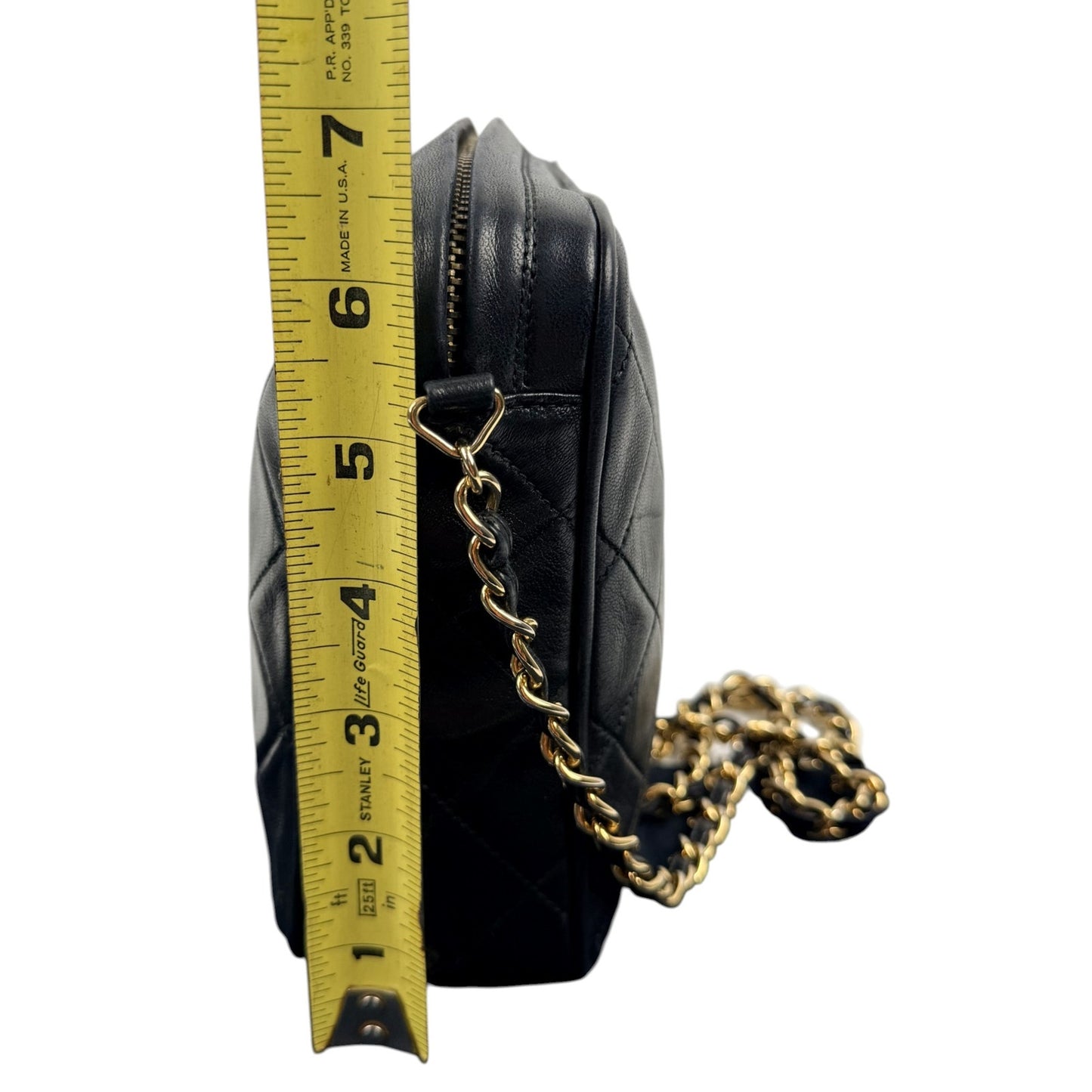 Chanel Black Quilted Leather Tassel Camera Bag