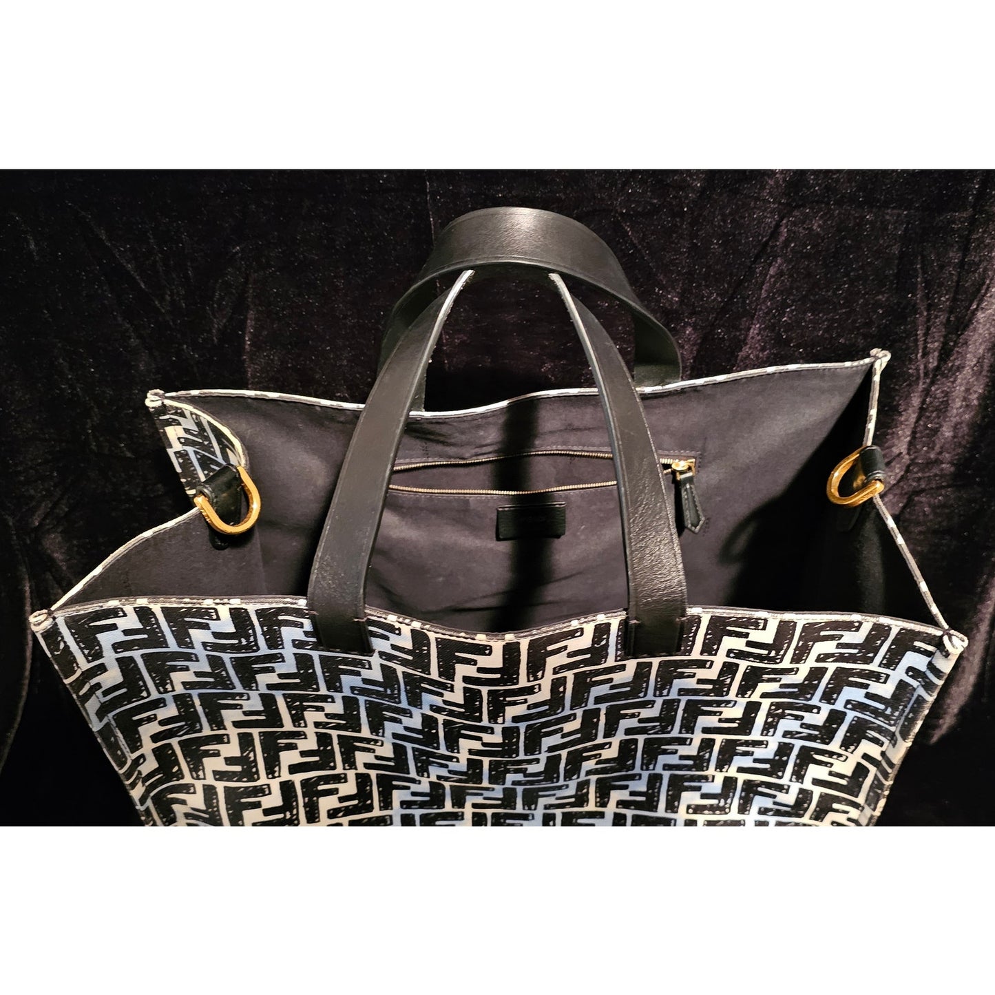 Fendi Shopper Tote Joshua Vides Zucca Coated Canvas Large