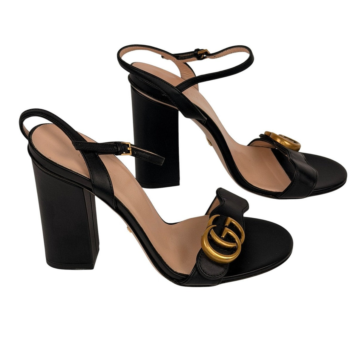 Gucci GG Marmont block-heel sandals Sz 36