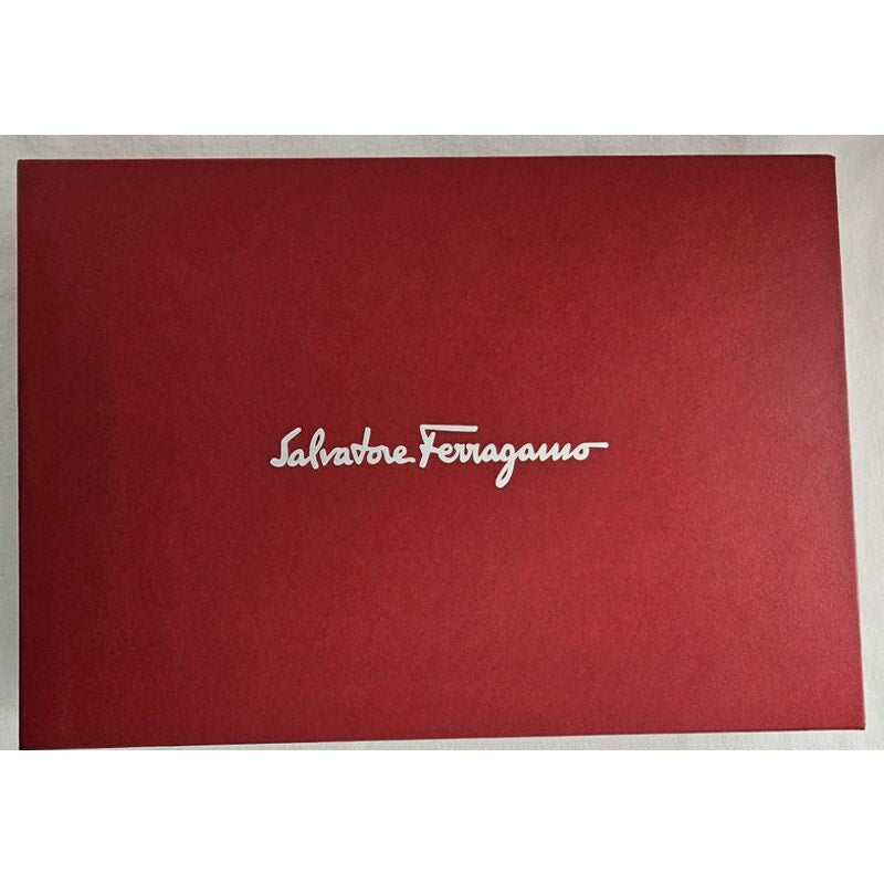 Salvatore Ferragamo Brown Pebbled Leather Clutch Bag