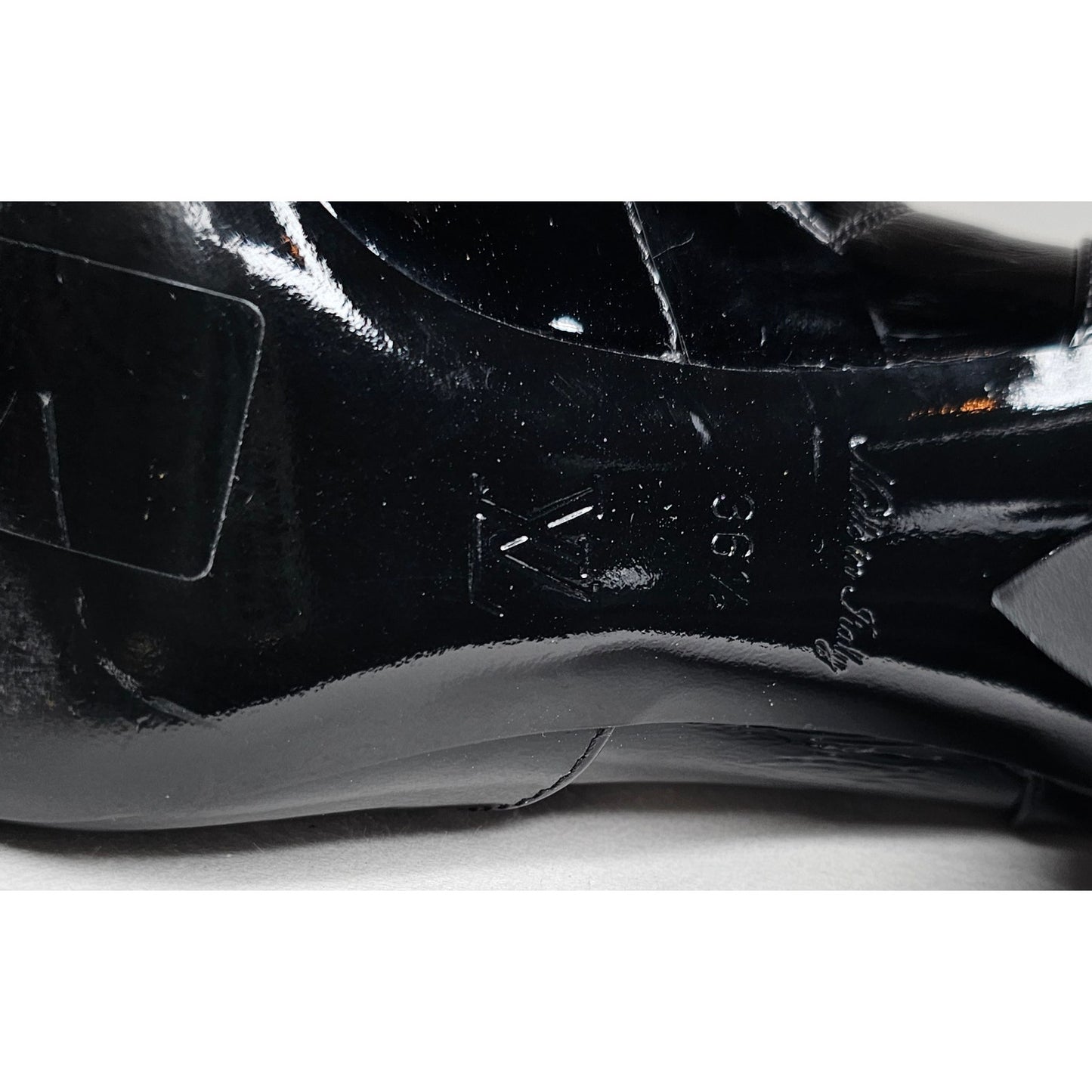 Louis Vuitton Silhouette Ankle Boot in Black Patent Leather