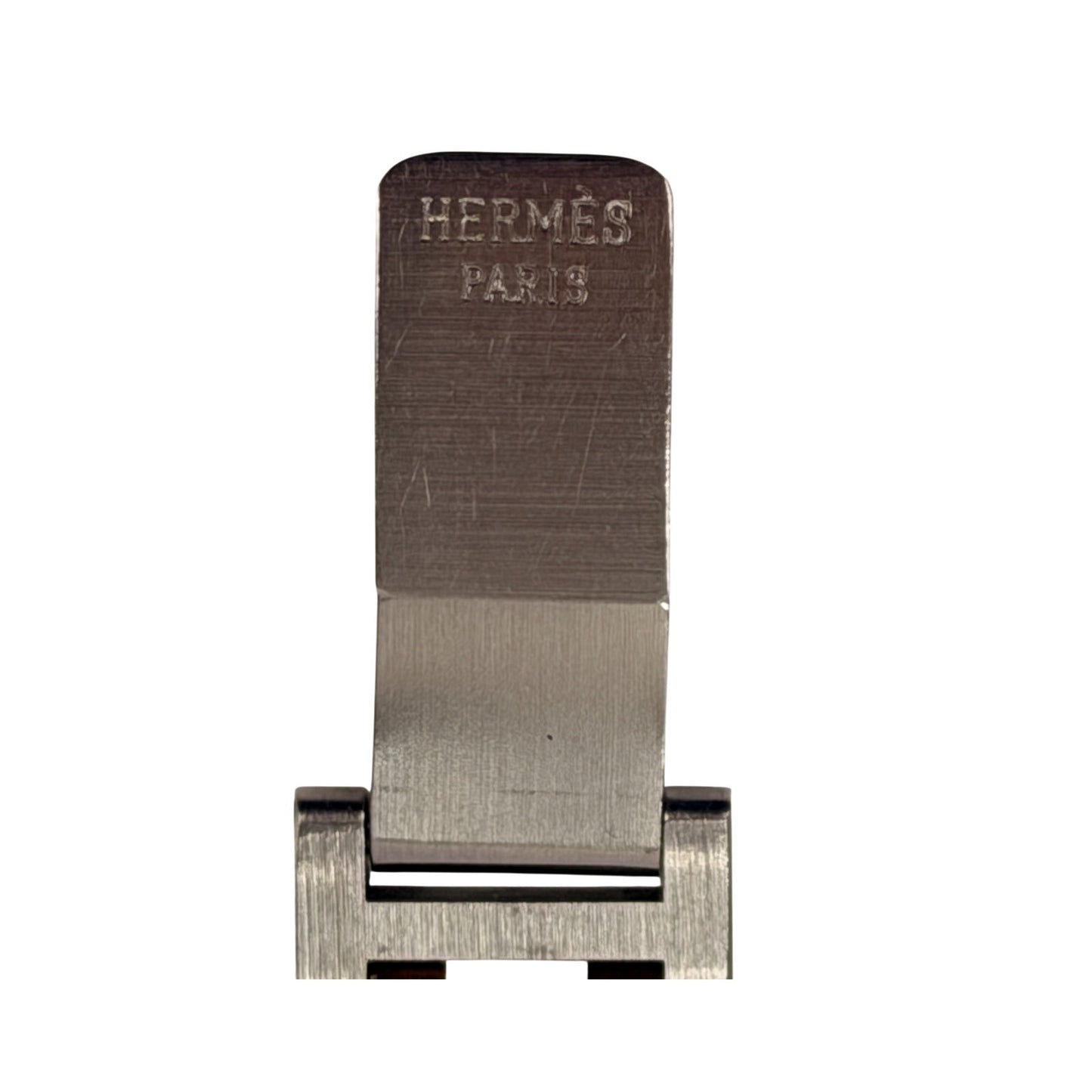 Hermès Clipper vintage two-tone watch H-link stainless steel and gold-plated bracelet