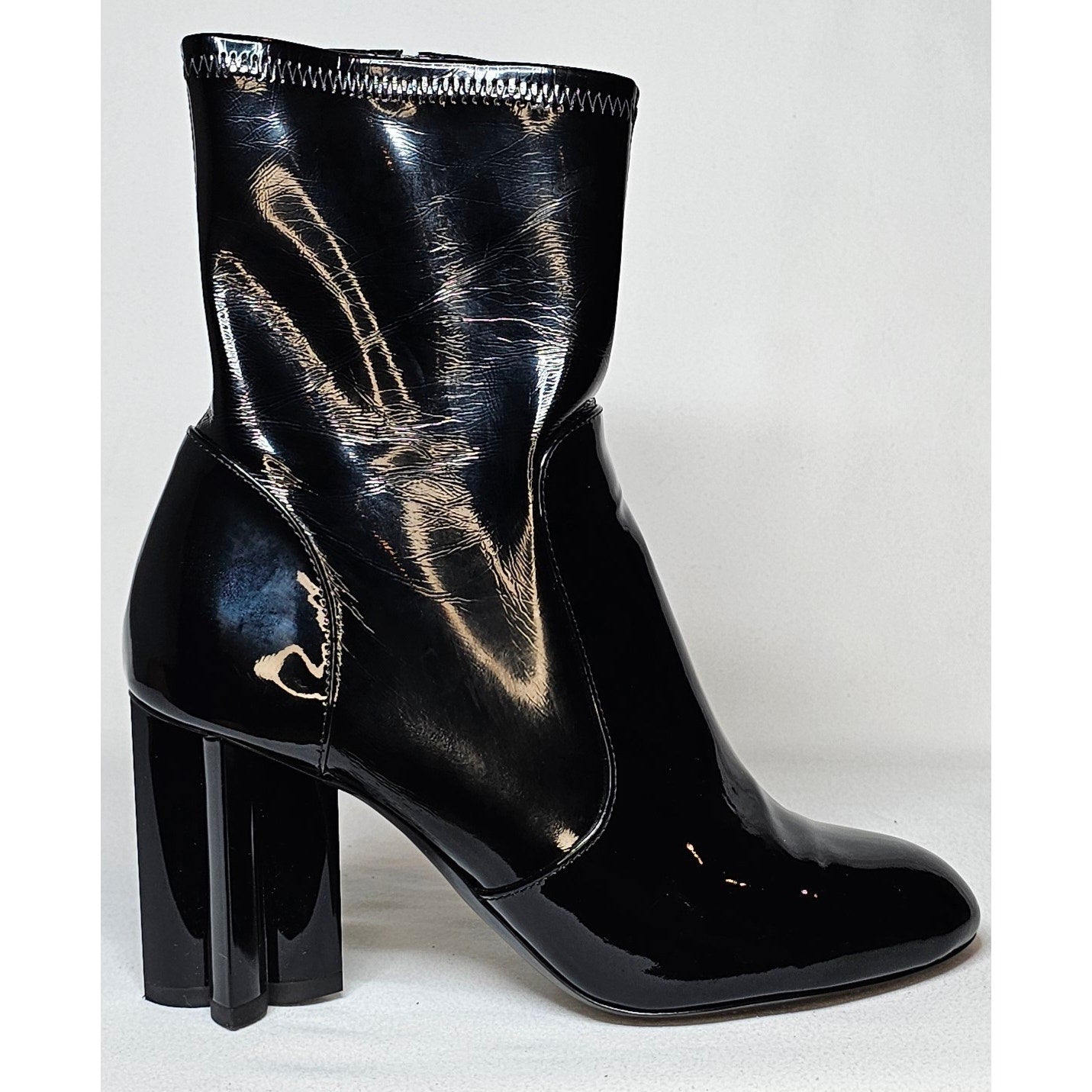 Louis Vuitton Silhouette Ankle Boot in Black Patent Leather