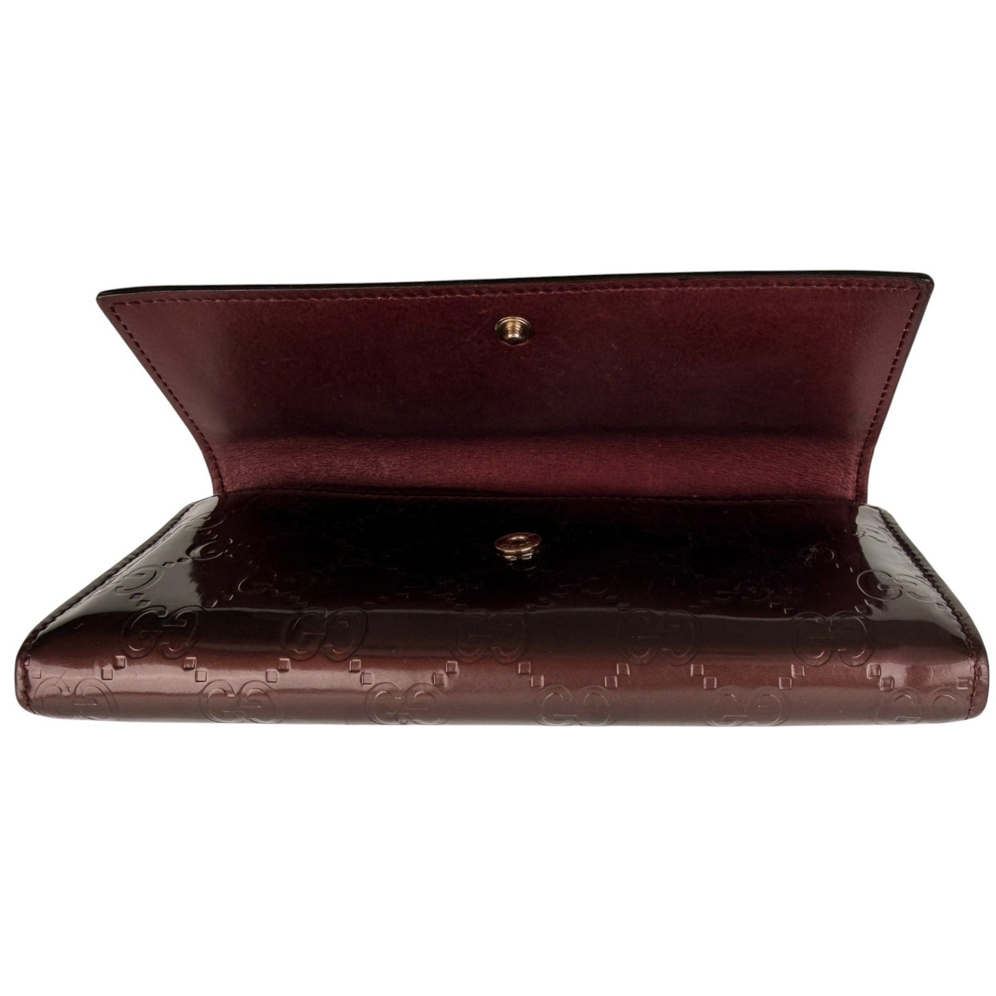 Gucci Guccissima Lovely Heart Continental Wallet Burgundy