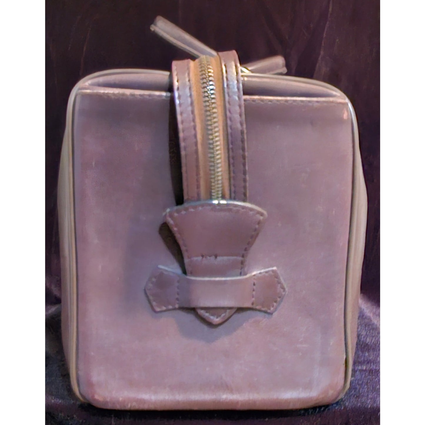 CHRISTIAN DIOR 1960s RARE Early Oblique Monogram Box Travel Bag