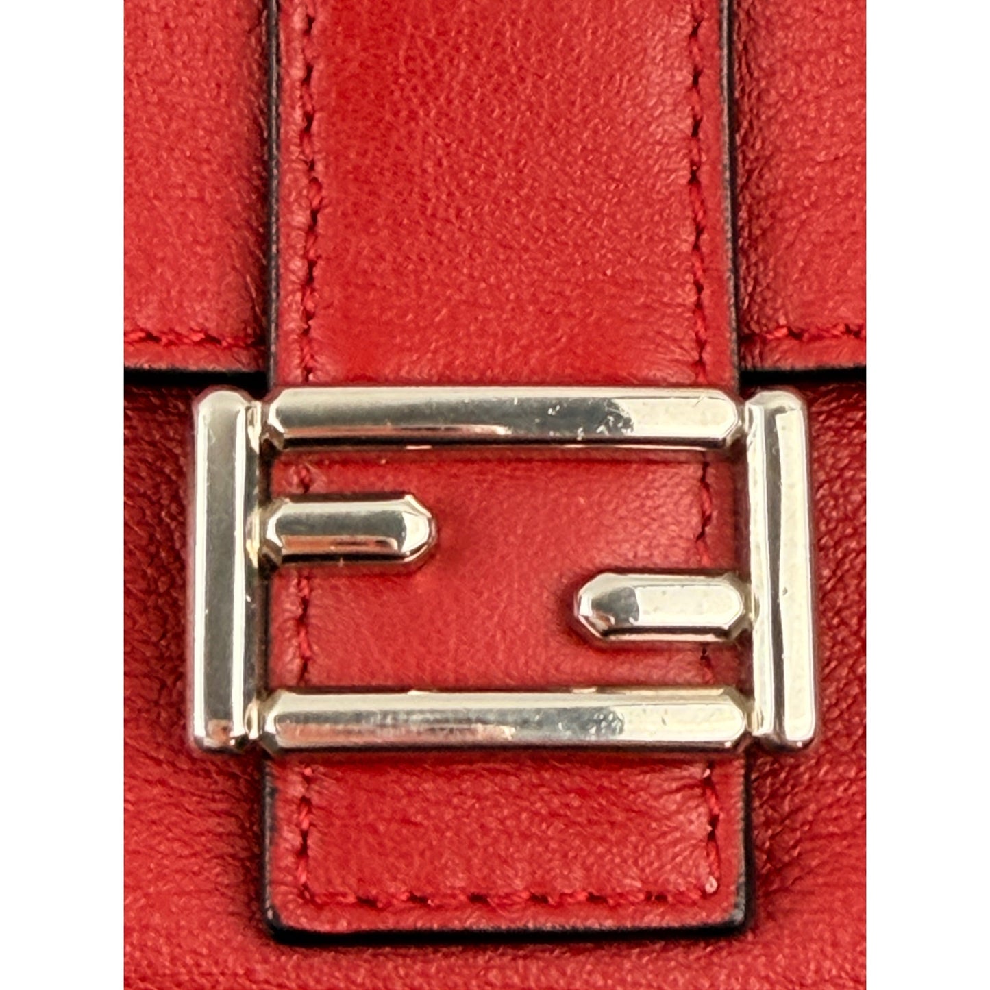 Fendi Micro Monster Baguette Bag red