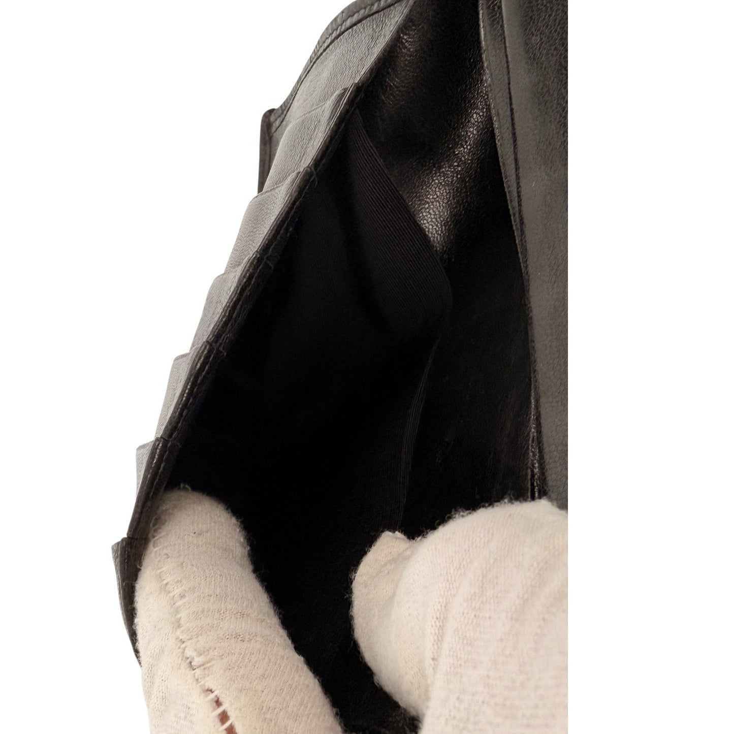 Chanel Black Quilted Lambskin Leather Long French Purse Wallet