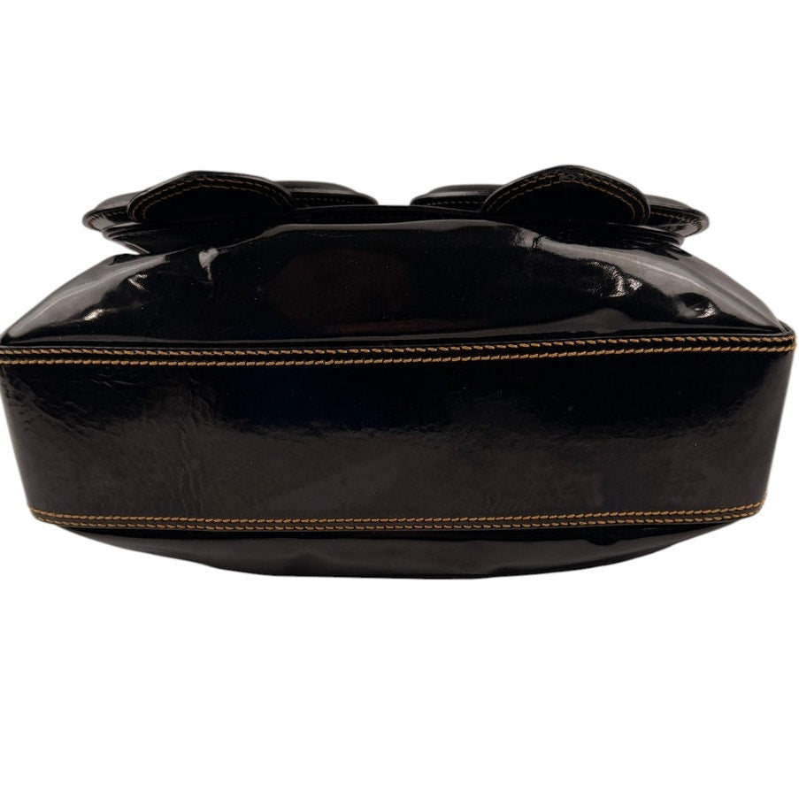 Fendi Black Patent Leather B Bag
