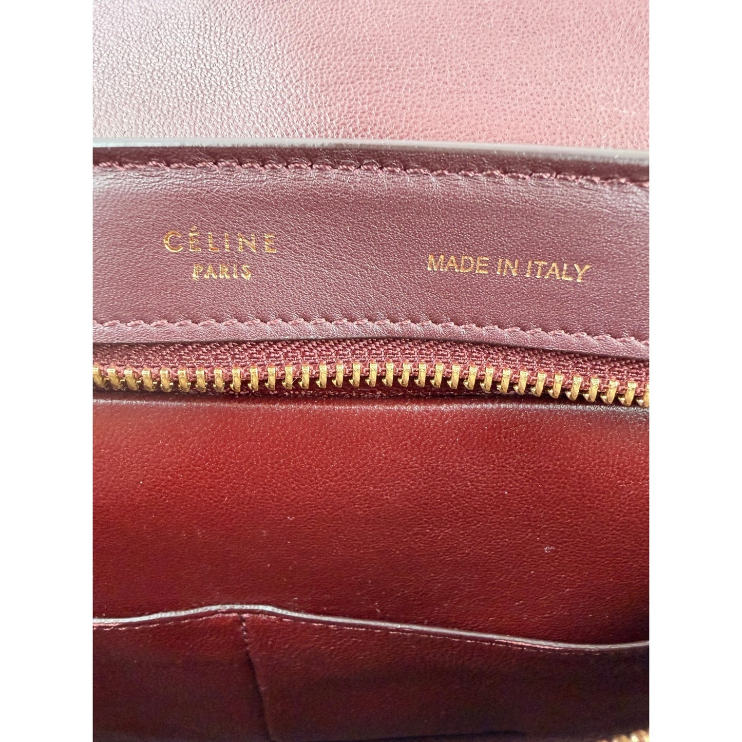 Celine Tri Color Leather Medium Trapeze Bag (orchid)