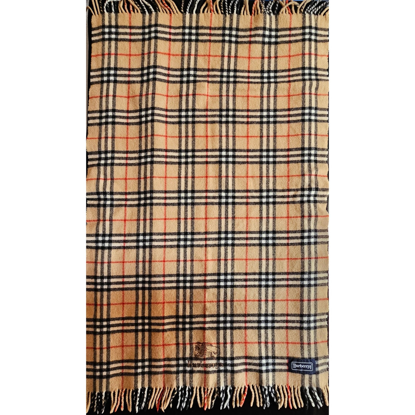 BURBERRYs of London 100% New Wool BEIGE Shawl/ Stole Nova Check