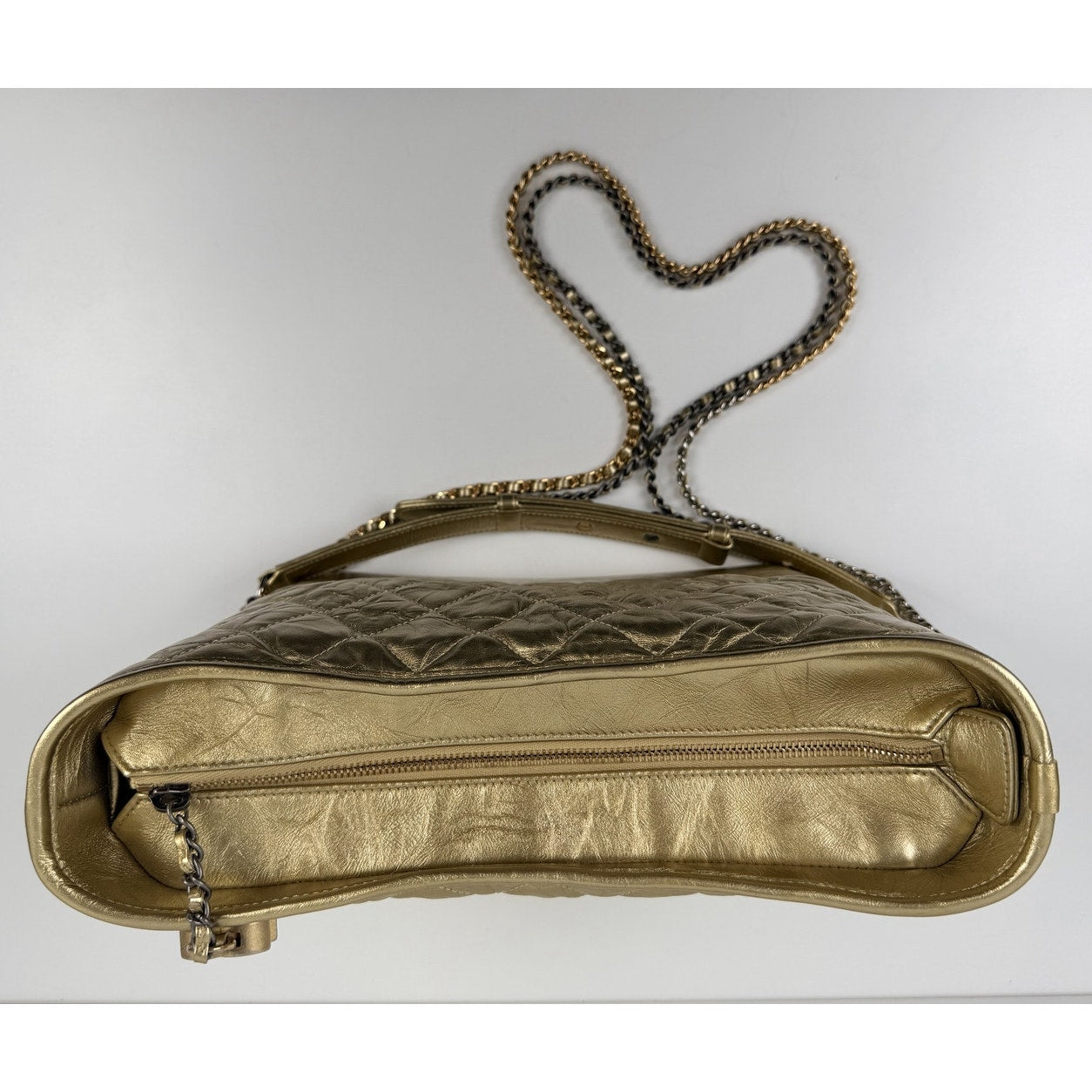 Chanel Gabrielle Gold Aged Calfskin Large Leather Handbag