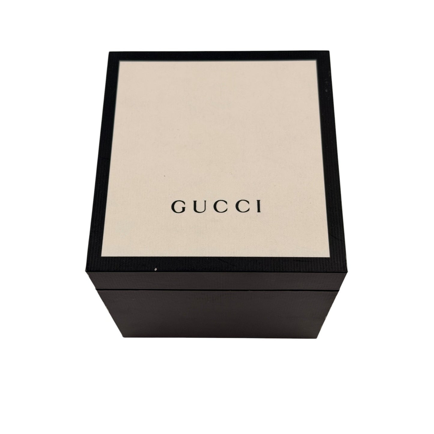 GUCCI G timeless 126.4 Date Gold Dial Silver Metal Band Men's watch Stainless Steel Water Resistant