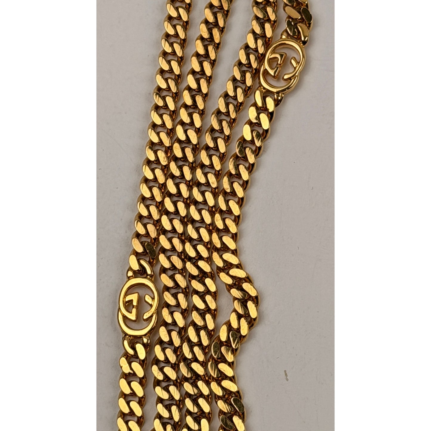 Gucci Vintage Multi Chain GG Gold Belt/Necklace Gold Plated