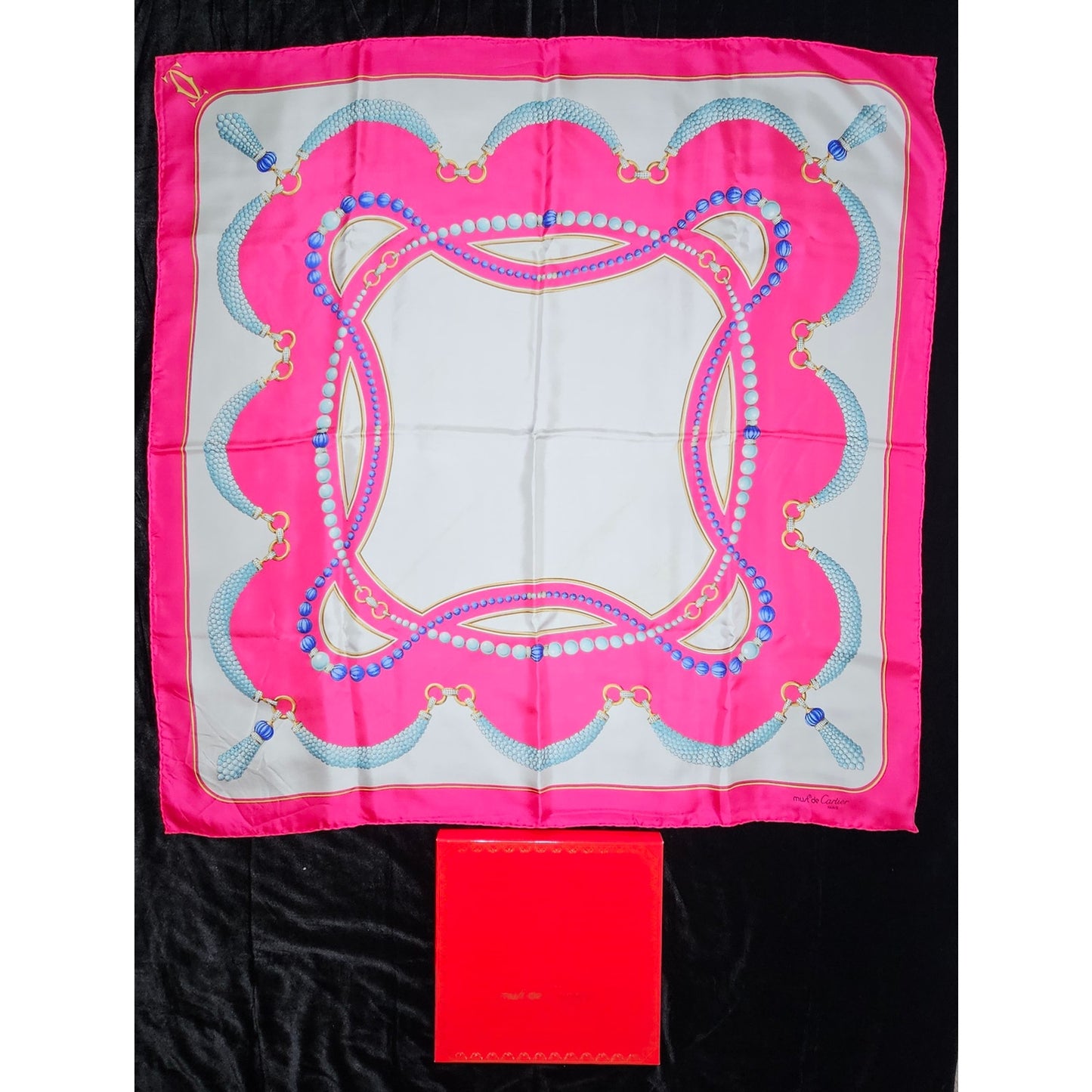 Must de Cartier Square Silk Scarf