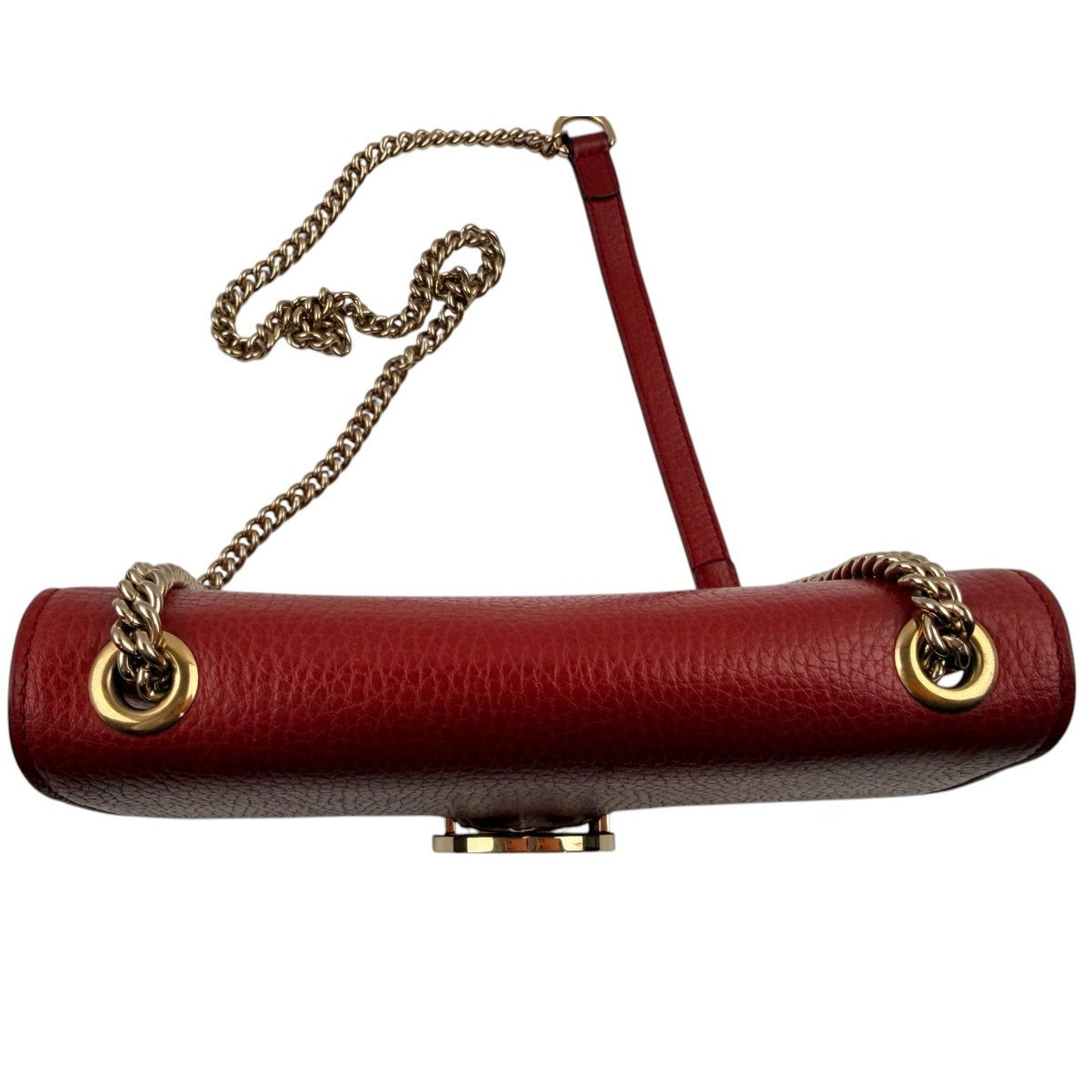 Gucci Interlocking G Leather Shoulder Bag Red