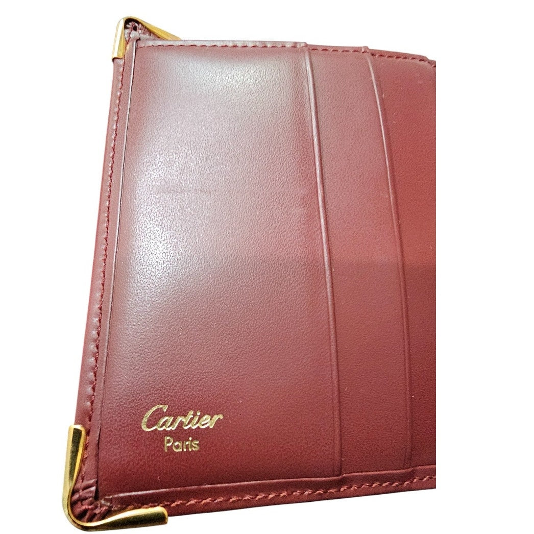 Cartier Bifold Wallet Vintage Must de Cartier Bordeaux