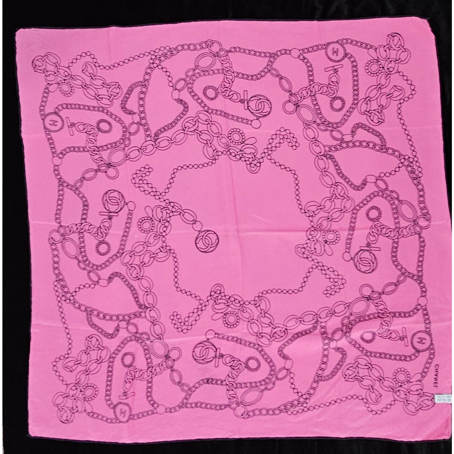 CHANEL CC logo chain design scarf