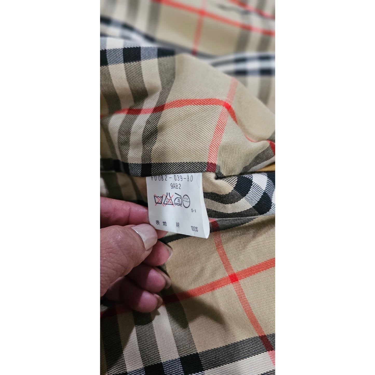 Burberry Vintage Belted Trench Coat with Nova Check Lining