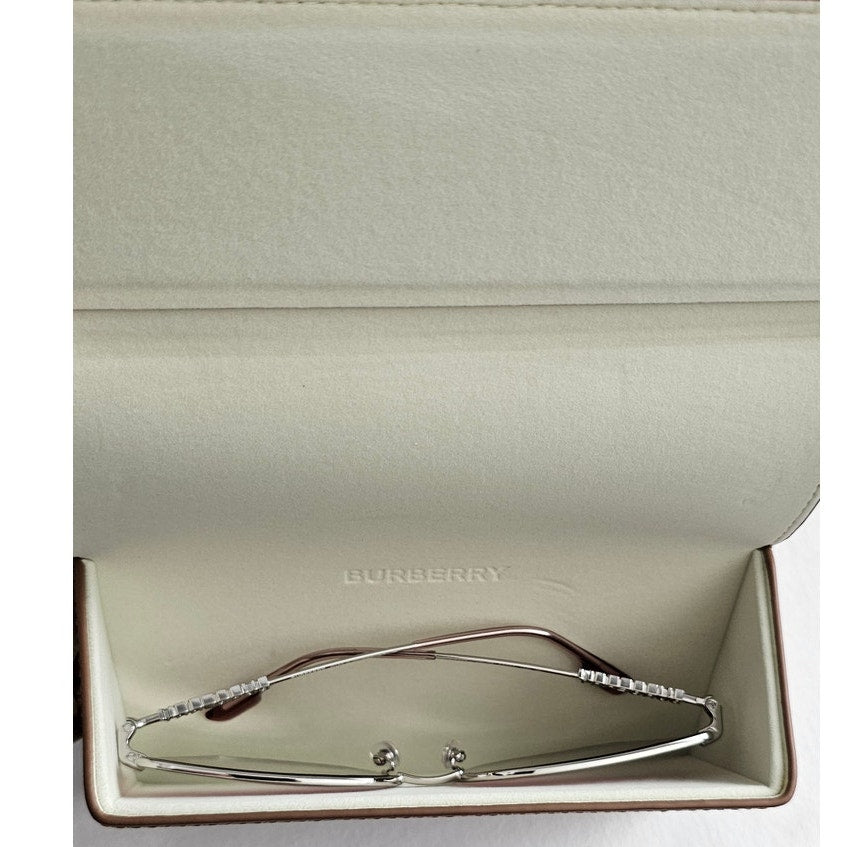 Burberry BE3143 Alexis Metal Sunglasses in Silver Pink