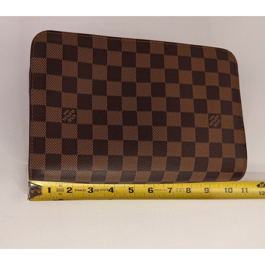Louis Vuitton Damier Ebene Saint Louis Clutch Wristlet LV Brown