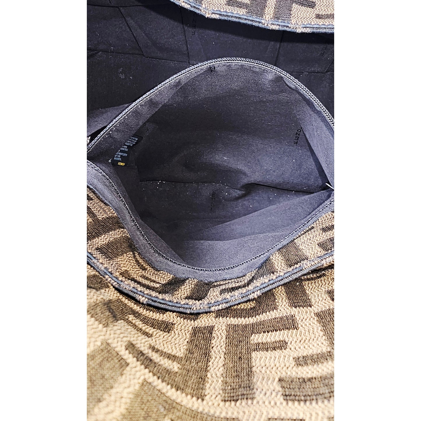 Fendi Tobacco Zucca Print Canvas Mia Flap Shoulder Bag