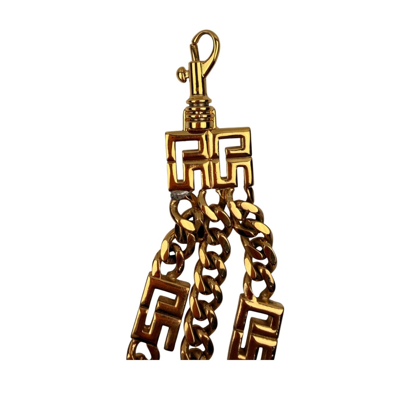 St. John Gold SJ Logo Layered Chain Belt Vintage