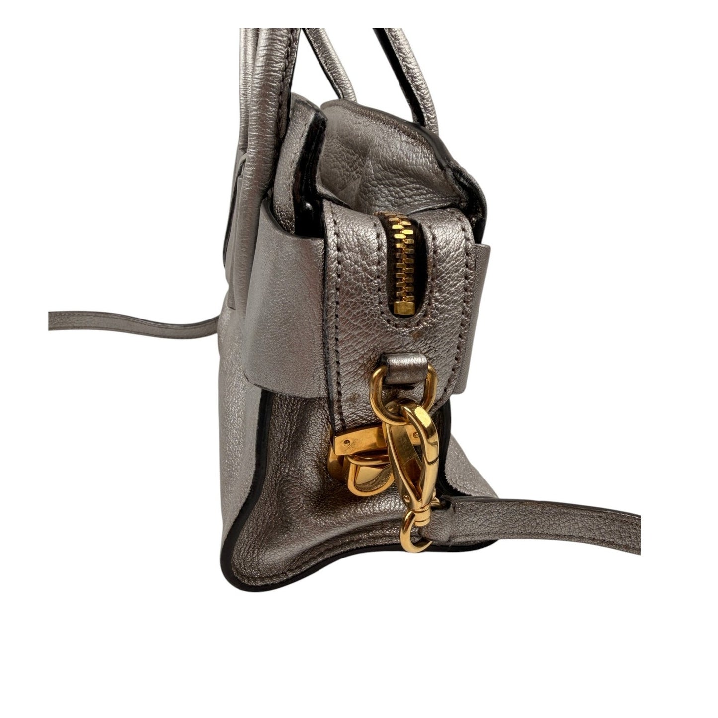 Miu Miu Silver Small Madras Bow-Embellished Tote
