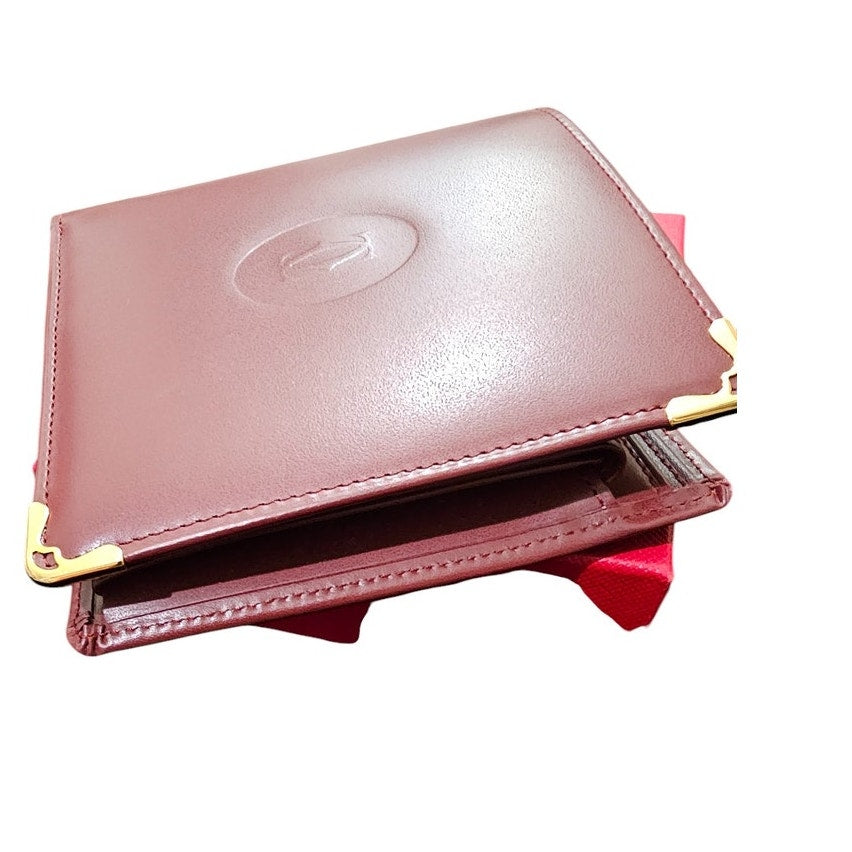 Cartier Bifold Wallet Vintage Must de Cartier Bordeaux