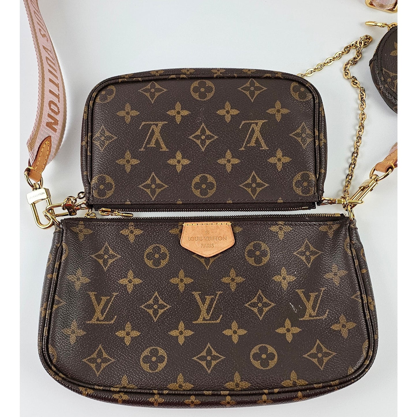 Louis Vuitton  Monogram Multi Pochette Accessories Rose Clair