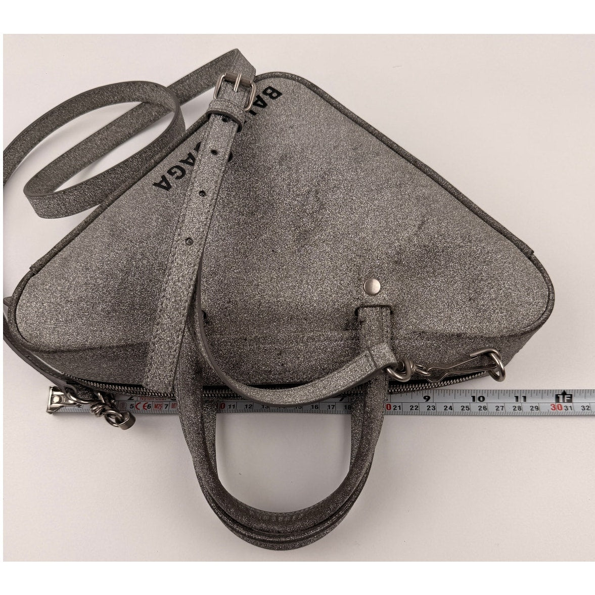 Balenciaga Glitter Triangle Chain Duffel XS