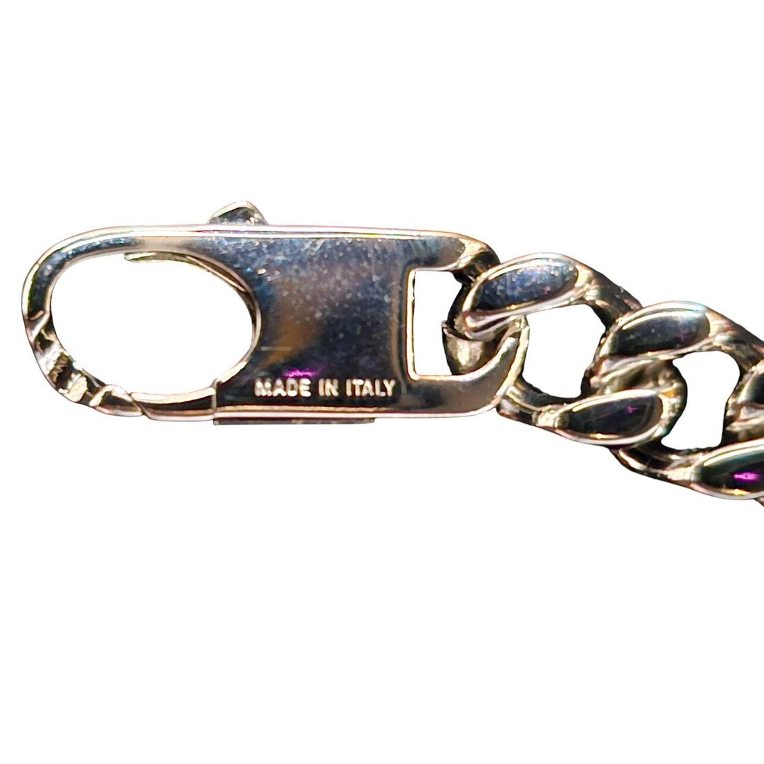 Fendi TIMELESS Baguette Palladium and Gold Colored Bracelet