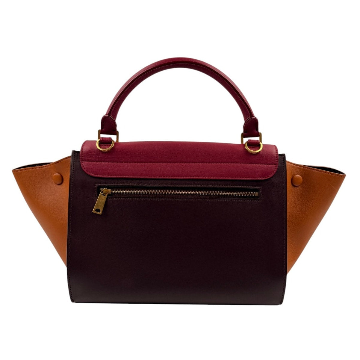 Celine Tri Color Leather Medium Trapeze Bag (orchid)