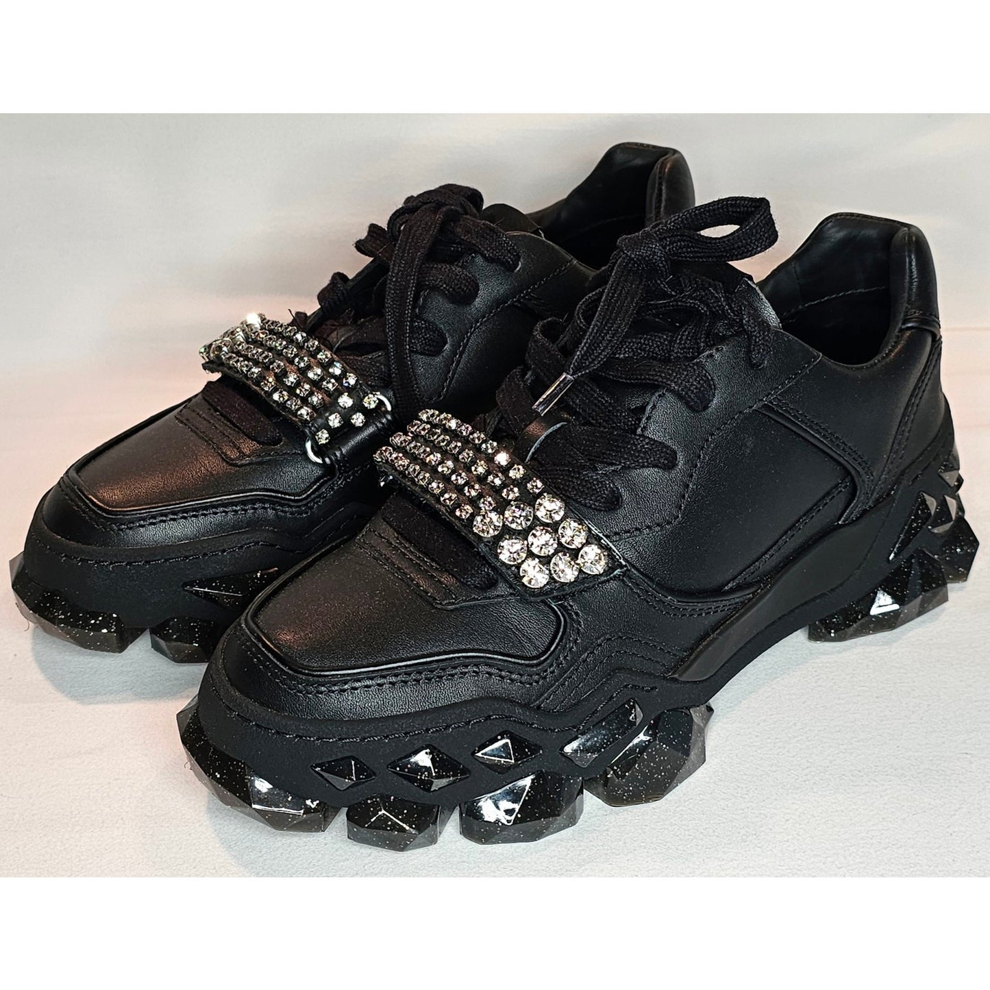 Jimmy Choo Diamond Leather Trainers Size 36