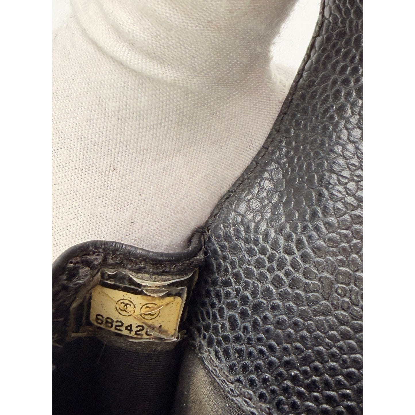 Chanel Black Caviar Leather CC Cigarette Case