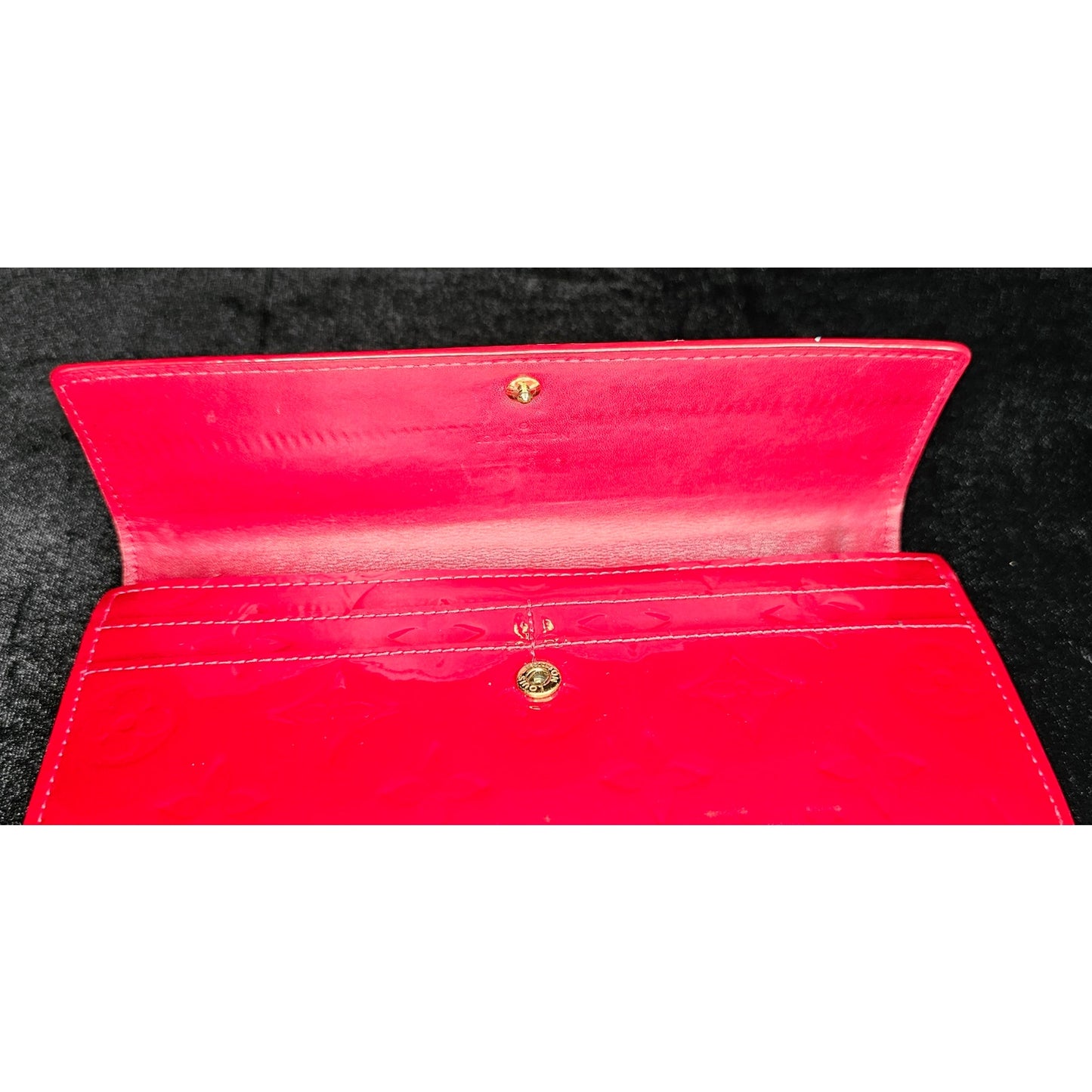 Louis Vuitton Vernis Red Portefeuille Sarah Wallet
