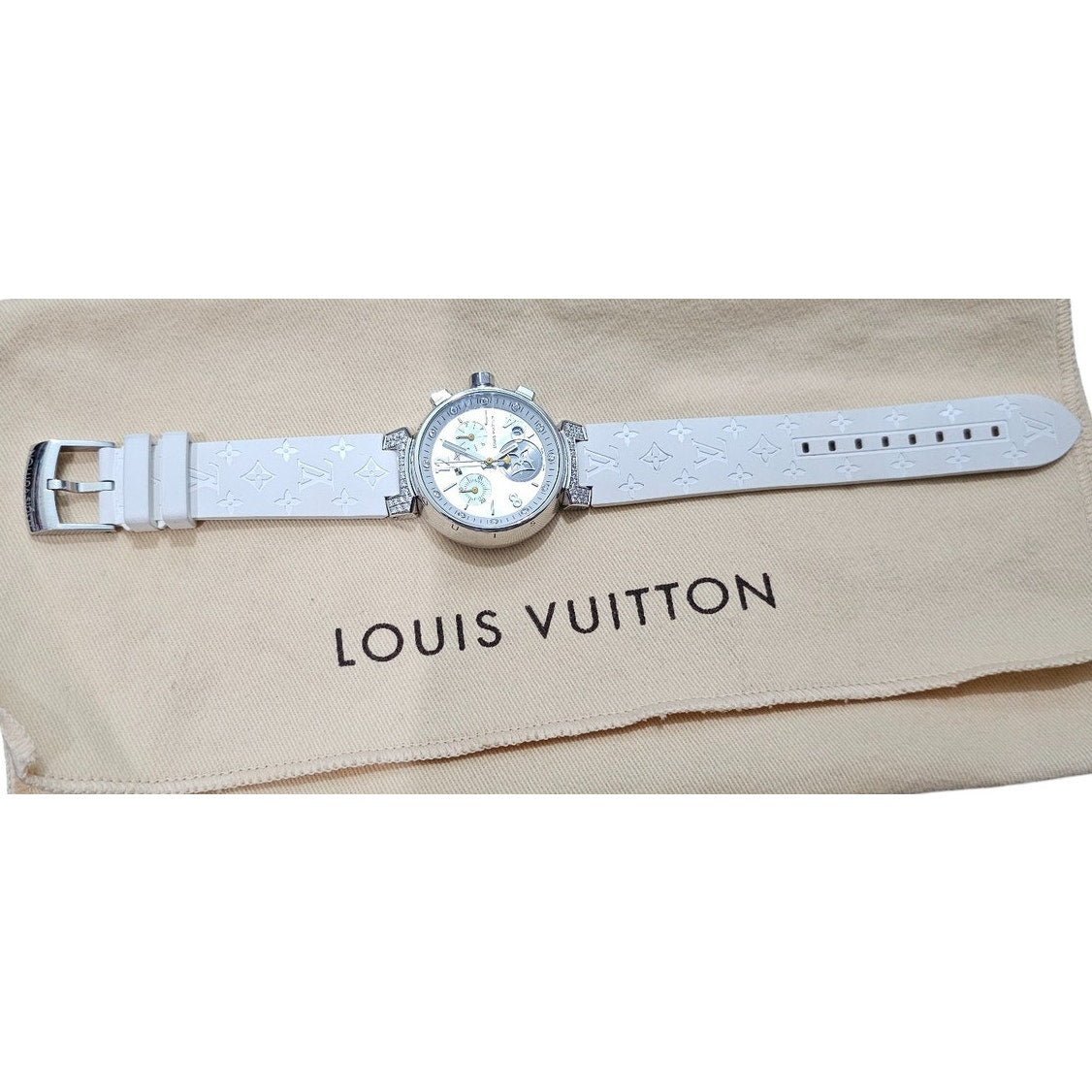 Louis Vuitton Diamond Tambour Lovely Cup 34mm Ladies Watch