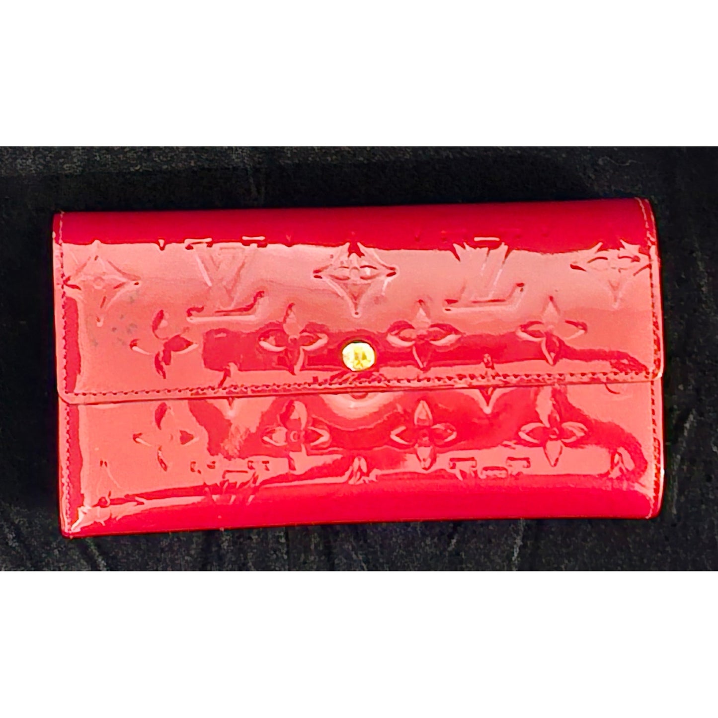 Louis Vuitton Vernis Red Portefeuille Sarah Wallet