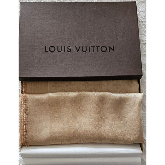 Louis Vuitton Silk Wool Monogram Shawl