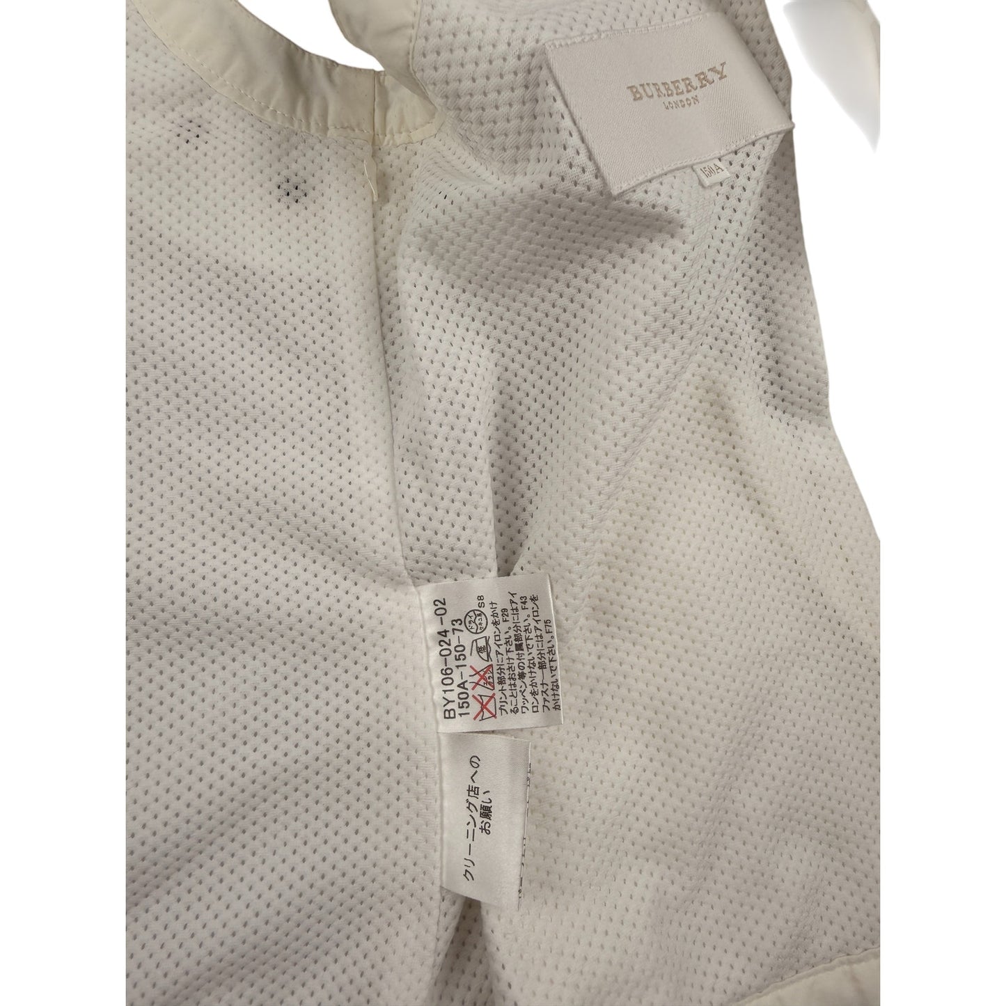 Burberry Hooded Lest Sleeveless White Vintage Vest XS Women
