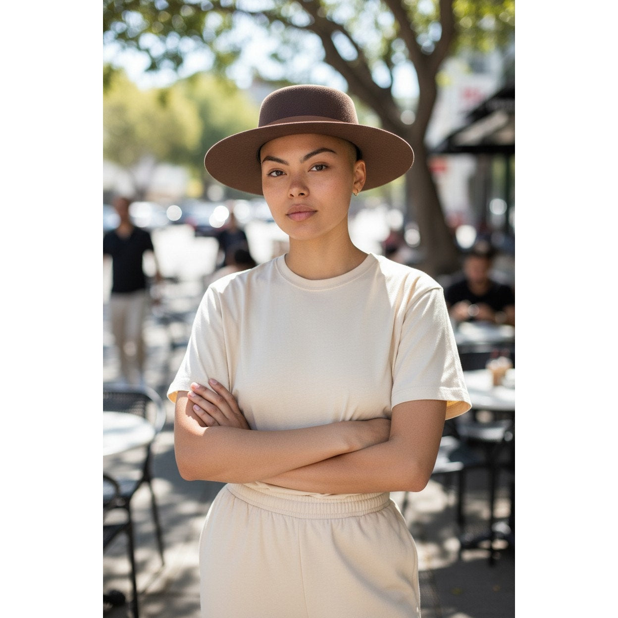 Lack of Color Women's The Mirage Boater Suede-Trimmed Hat