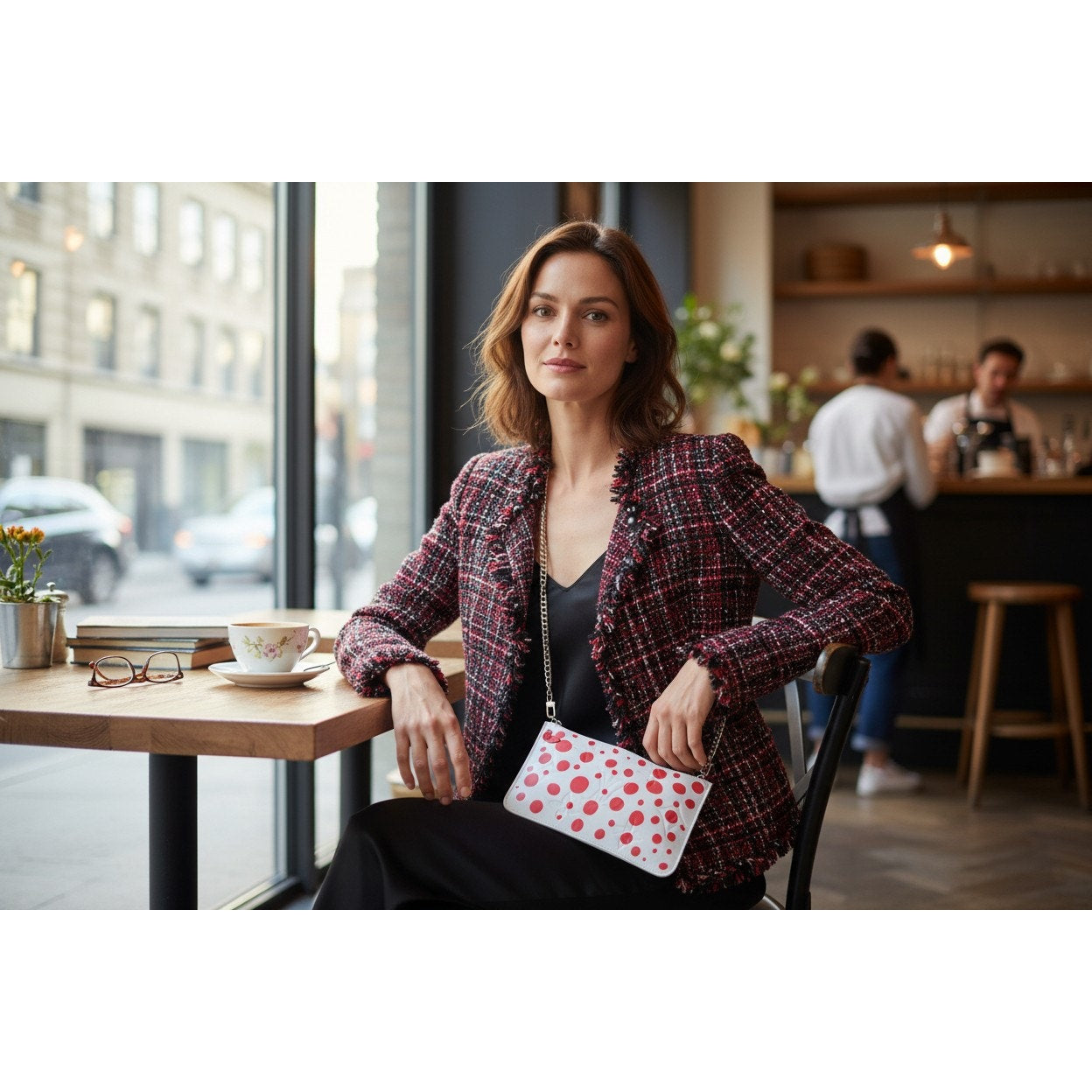 Louis Vuitton Yayoi Kusama Monogram Empreinte Neverfull Red Dots Pouch