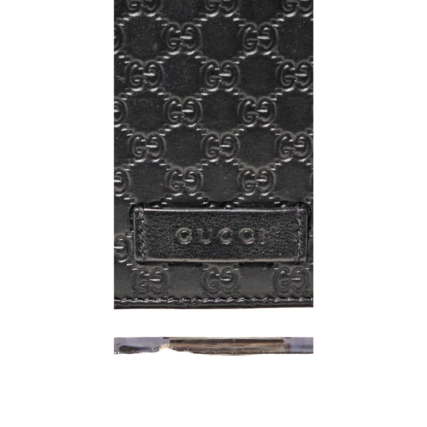 Gucci  Microguccissima Crossbody Wallet on Strap Black